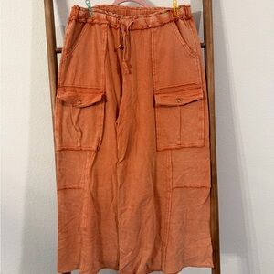Easel Women's Orange Cargo Pants